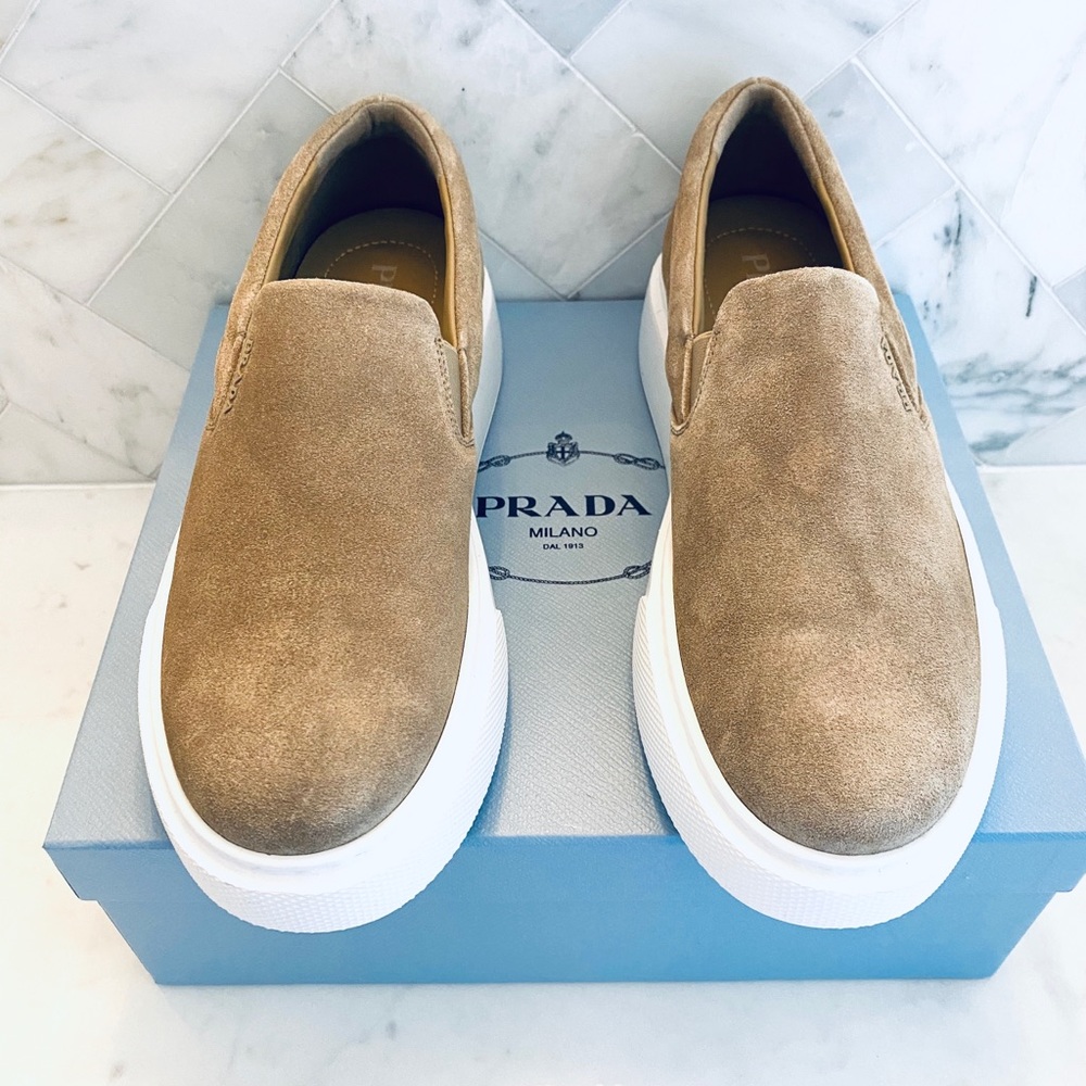 NWB AUTHENTIC Prada Suede Skate Sneaker